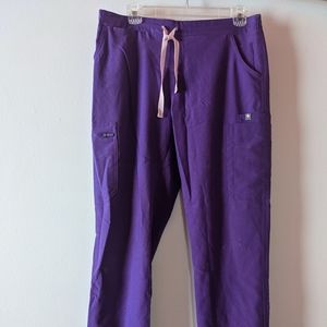 FIGS small petite straight legs scrub pants purple "ultra Violet"